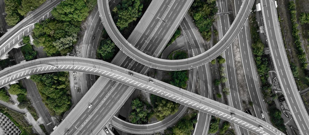 Top Down View Of A Highway