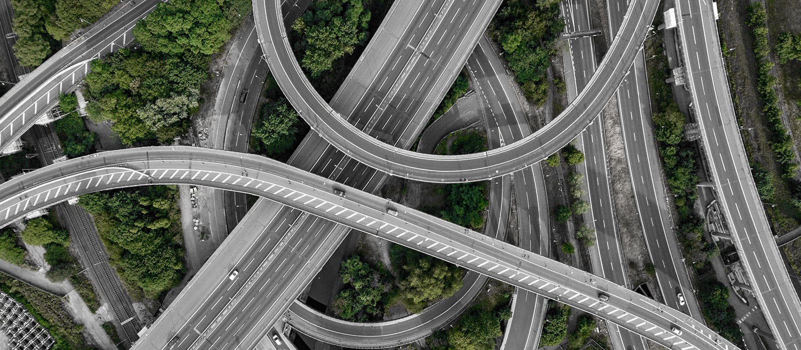Top Down View Of A Highway